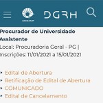 Procurador Assistente Unicamp edital