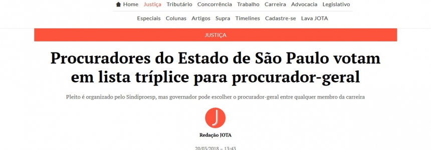 Procuradores do Estado de São Paulo votam em lista tríplice para procurador-geral